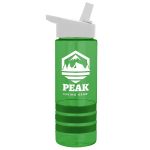 Garyline® Sergeant Stripe Tritan® Bottle with Flip-Straw Lid and Stripe Bands - 24 oz.-8