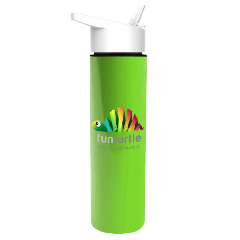 Garyline® Slim Double-Wall Insulated Bottle with Flip-Straw Lid - 16 oz.-6