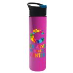 Garyline® Slim Double-Wall Insulated Bottle with Pop-Up Lid - 16 oz.-4