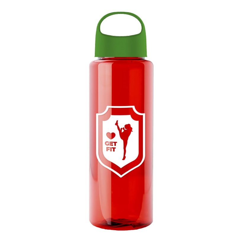 Garyline® Slim Fit RPET Bottle with Oval Crest Lid - 32 oz.-5