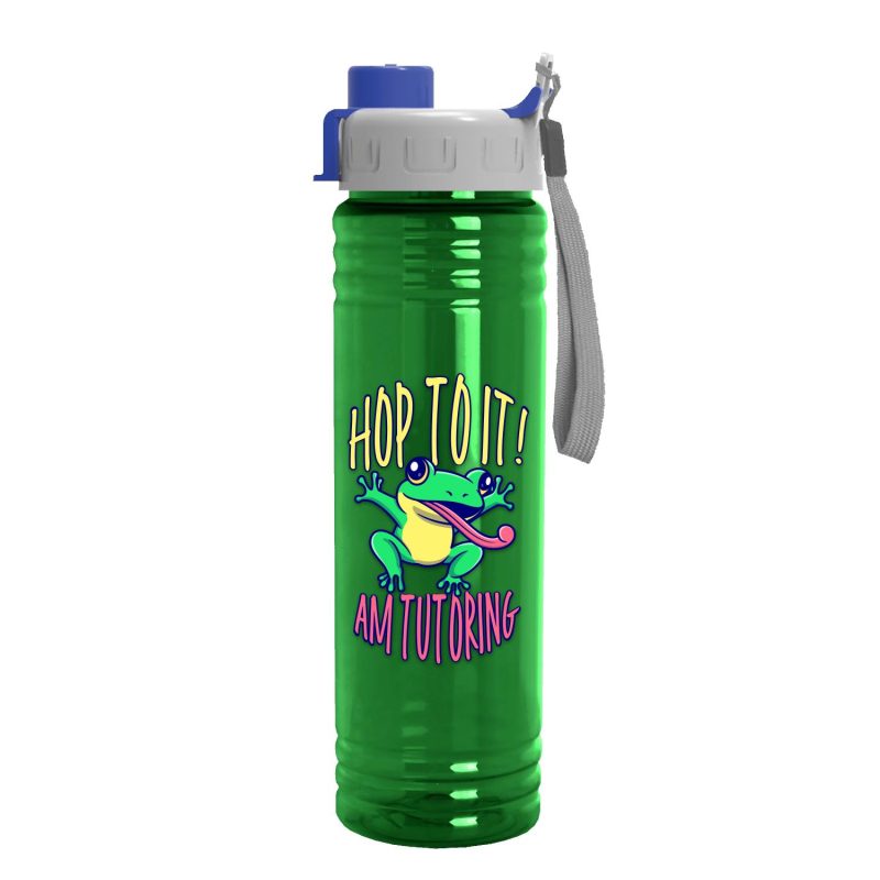 Garyline® Slim Fit RPET Bottle with Quick-Snap Lid - 24 oz.-4