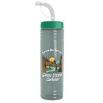 Garyline® Slim Fit RPET Bottle with Straw Lid - 24 oz.-2