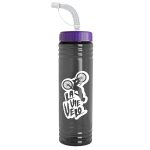 Garyline® Slim Fit RPET Bottle with Straw Lid - 24 oz.-4