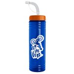 Garyline® Slim Fit RPET Bottle with Straw Lid - 24 oz.-5