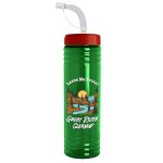 Garyline® Slim Fit RPET Bottle with Straw Lid - 24 oz.-7