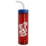 Garyline® Slim Fit RPET Bottle with Straw Lid - 24 oz.-8