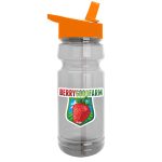 Garyline® Trainer Clear Bottle with Flip-Straw Lid - 24 oz.-6