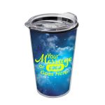 Garyline® Transparent Tumbler with Slider Lid and Full-Color Paper Insert - 14 oz.-1
