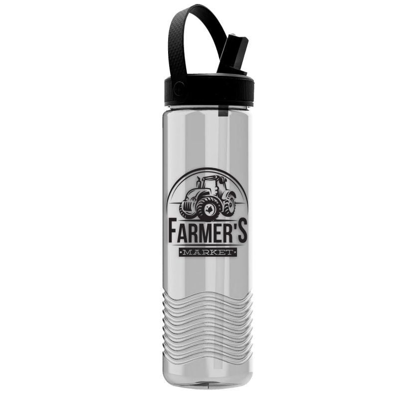 Garyline®-Wave-Tritan®-Bottle-with-Flip-Straw-Swivel-Handle-Lid-24-oz-TRB24SW Garyline® Wave Tritan® Bottle with Flip-Straw