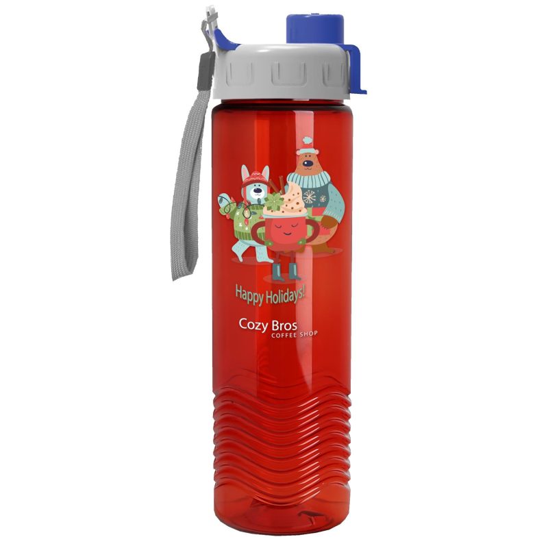 Garyline® Wave Tritan® Bottle with Quick-Snap Lid - 24 oz.-6