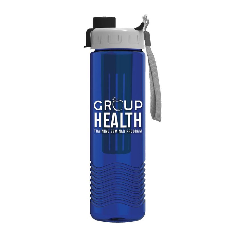 Garyline® Wave Tritan® Bottle with Quick-Snap Lid and Infuser - 24 oz.-3
