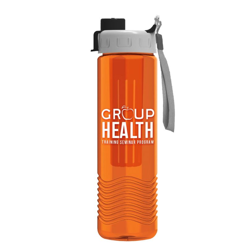 Garyline® Wave Tritan® Bottle with Quick-Snap Lid and Infuser - 24 oz.-5