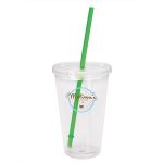 Good Value™ Clear Tumbler with Colored Lid - 18 oz.-9