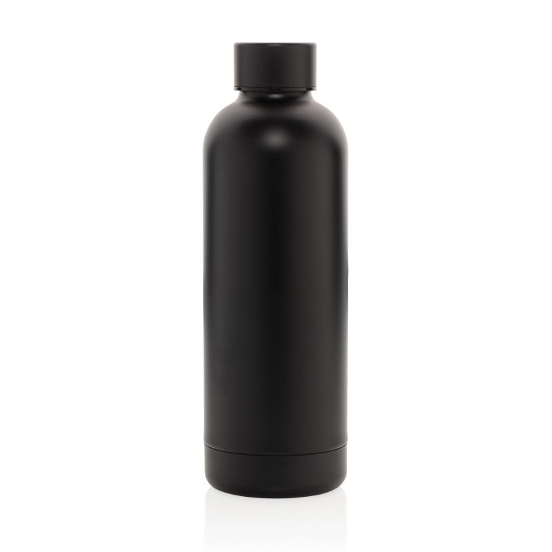 Impact Recycled Stainless Steel Vacuum Bottle - Black-2