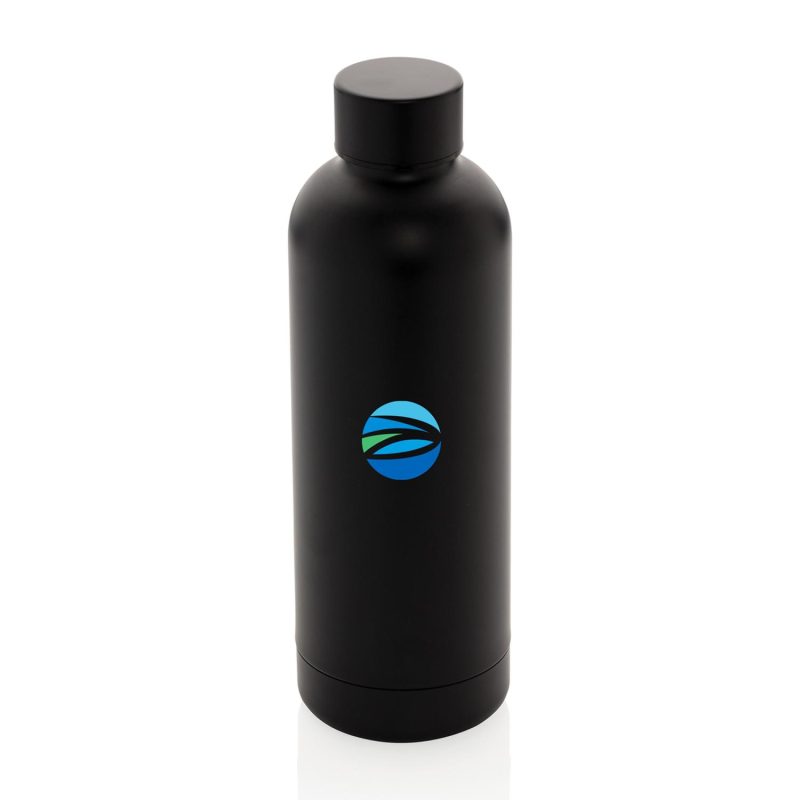 Impact Recycled Stainless Steel Vacuum Bottle - Black-3