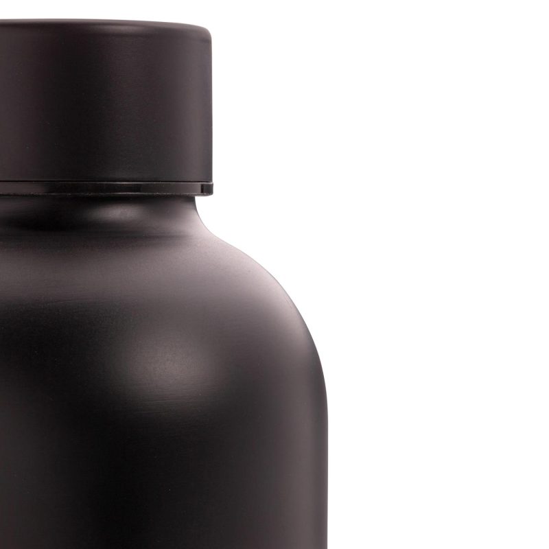 Impact Recycled Stainless Steel Vacuum Bottle - Black-5
