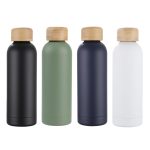 Lexi 17 oz Eco-Friendly Vacuum Stainless Steel Bottle w/ Bamboo Lid-2