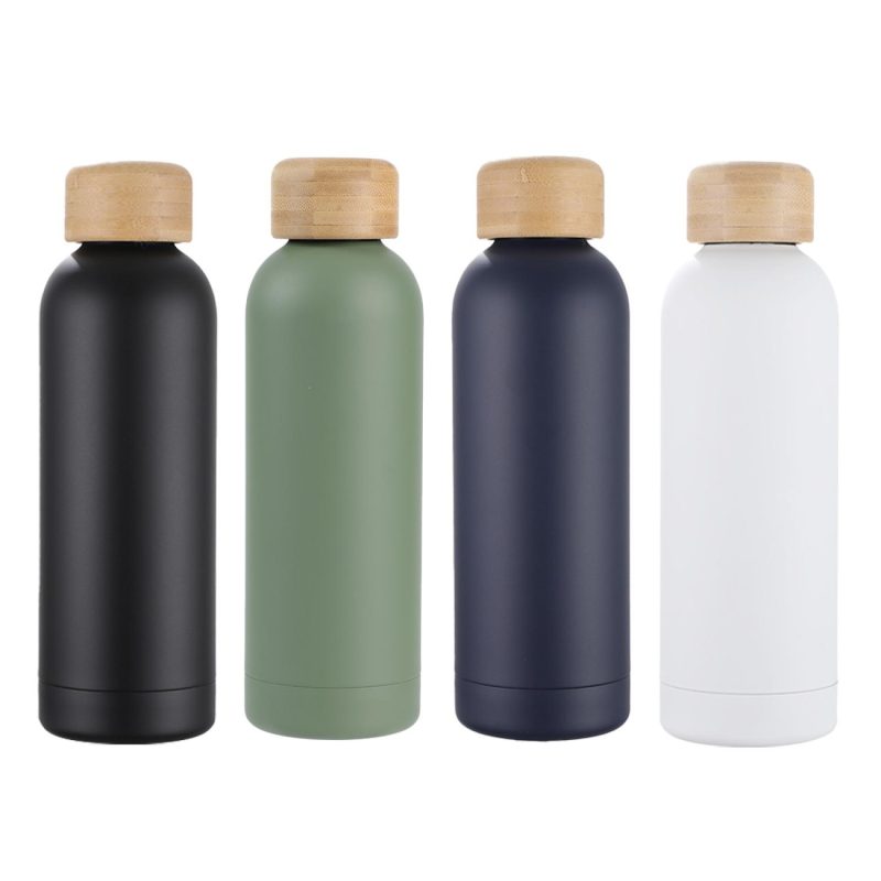 Lexi 17 oz Eco-Friendly Vacuum Stainless Steel Bottle w/ Bamboo Lid-2