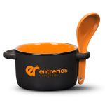Merritt Soup Mug & Spoon - 12oz - Imprinted-4