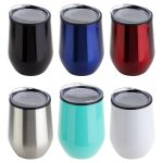 Onyx 12 oz Stainless Steel/Polypropylene Wine Goblet-2