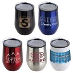 Onyx 12 oz Stainless Steel/Polypropylene Wine Goblet-1