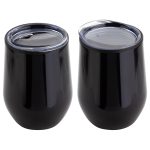 Onyx 12 oz Stainless Steel/Polypropylene Wine Goblet-4