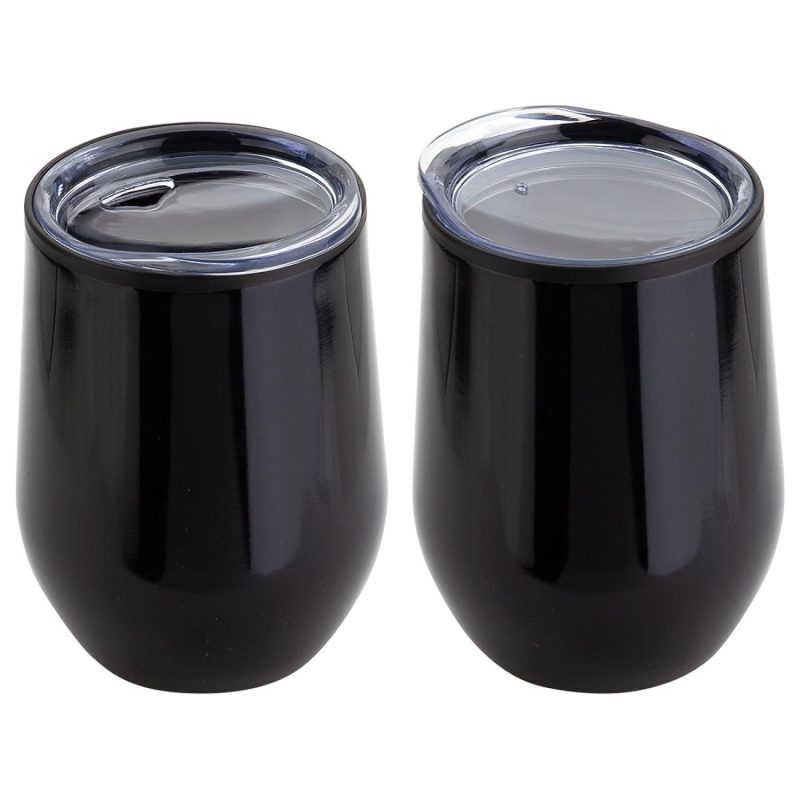 Onyx 12 oz Stainless Steel/Polypropylene Wine Goblet-4