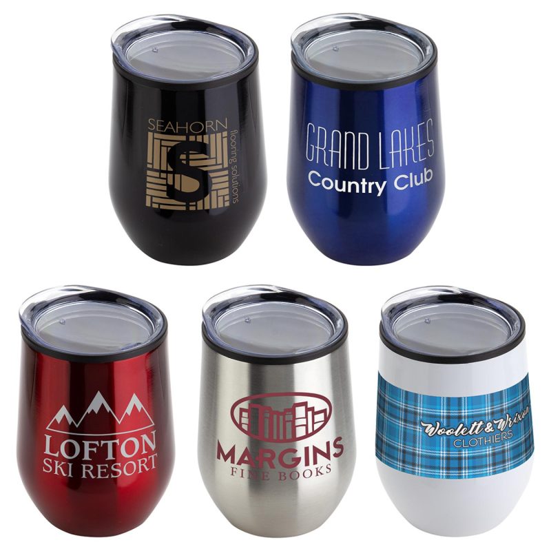 Onyx 12 oz Stainless Steel/Polypropylene Wine Goblet-1