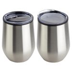 Onyx 12 oz Stainless Steel/Polypropylene Wine Goblet-10