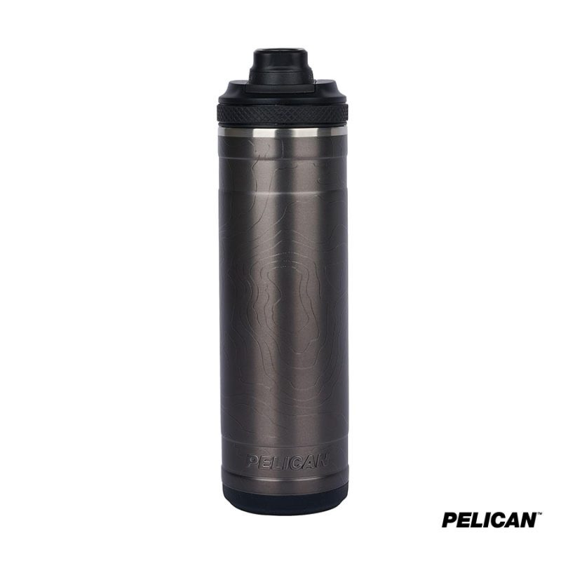 Pelican Pacific Chug 26 oz. Topographical Recycled Double Wall Stainless Steel Water Bottle-2