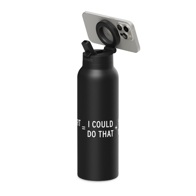 RINGO Pro Water Bottle with Magnetic Booster Ring - 24 Oz. - Black-1