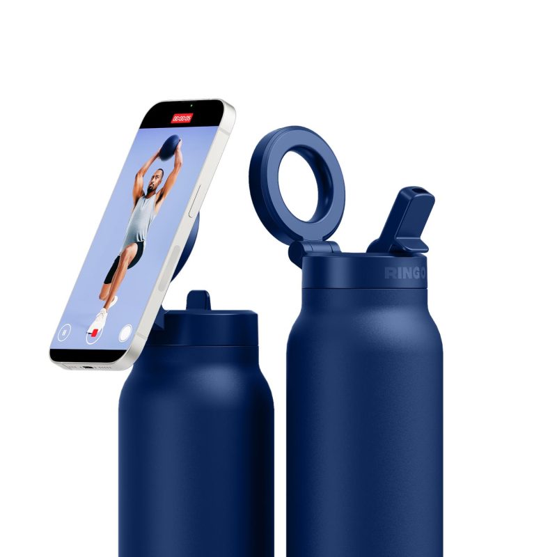 RINGO Pro Water Bottle with Magnetic Booster Ring - 24 Oz. - Blue-3