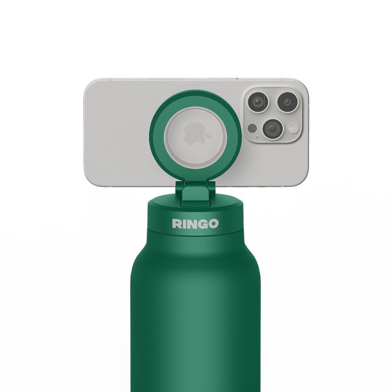 RINGO Pro Water Bottle with Magnetic Booster Ring - 24 Oz. - Green-10
