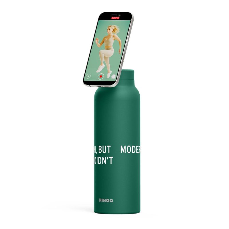 RINGO Pro Water Bottle with Magnetic Booster Ring - 32 Oz. - Green-3
