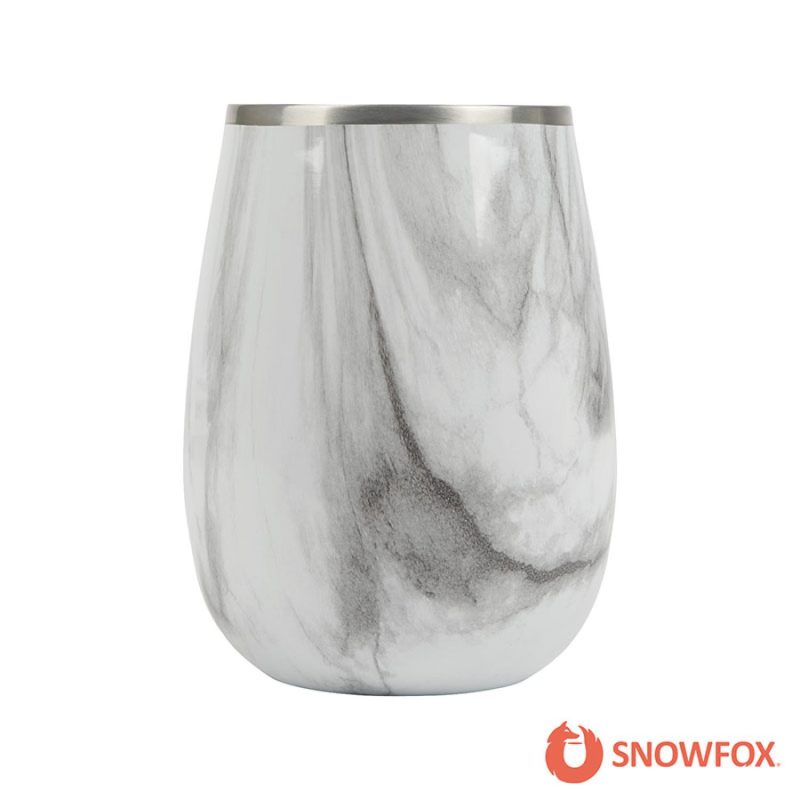 Snowfox 13.5 oz. Vacuum Insulated Marble Finish Pinot Noir Wine Glass-2