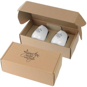 Stainless Steel Stemless Wine Glasses Gift Box Set-1