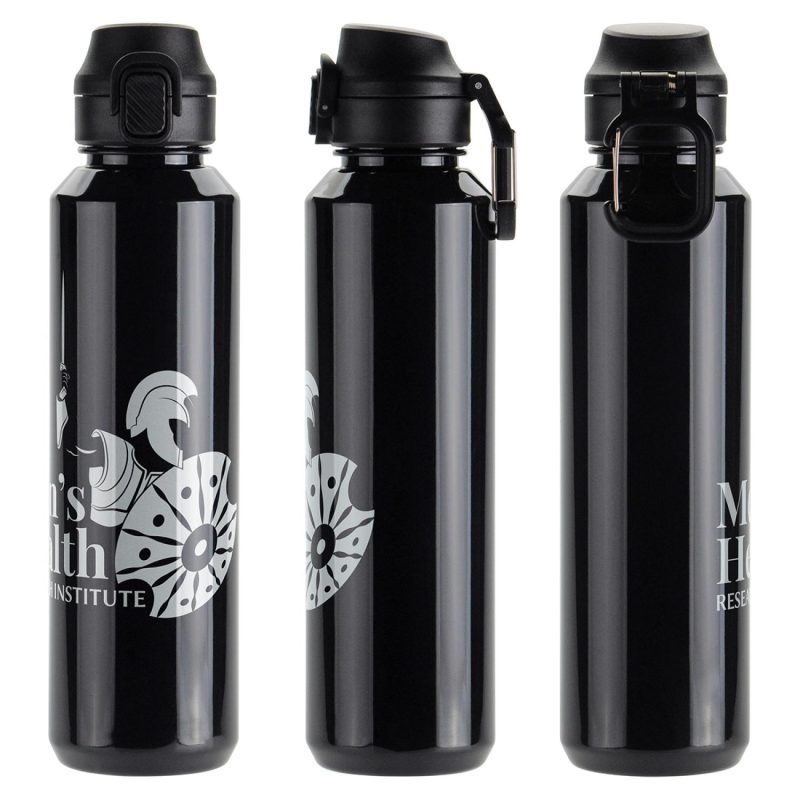 Switchback 27 oz RPET Bottle with Snap-Top Lid & Carabiner-3