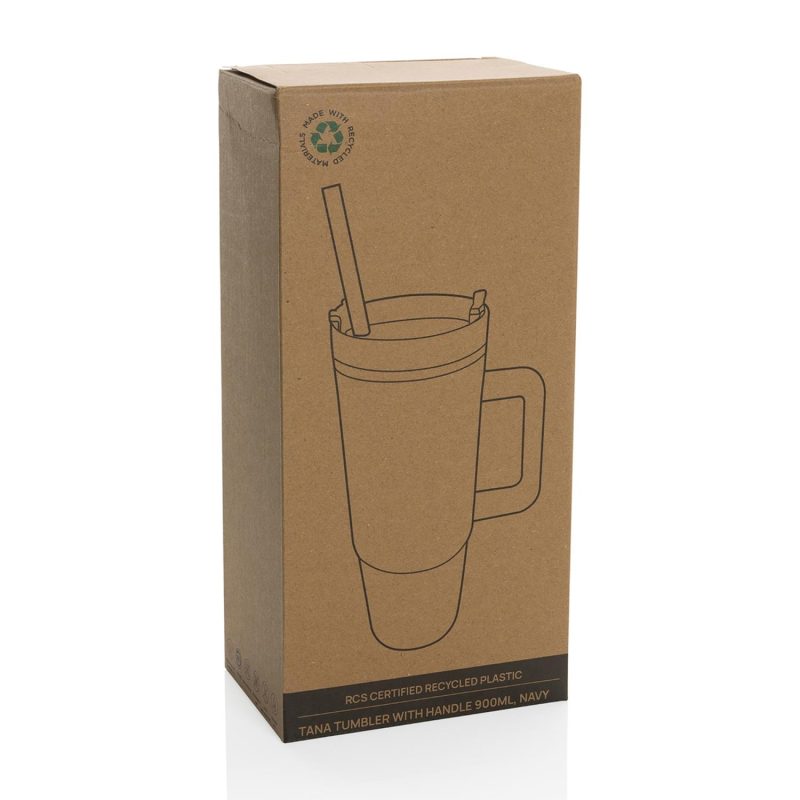 Tana Plastic Tumbler with Handle 900ML - Navy-8