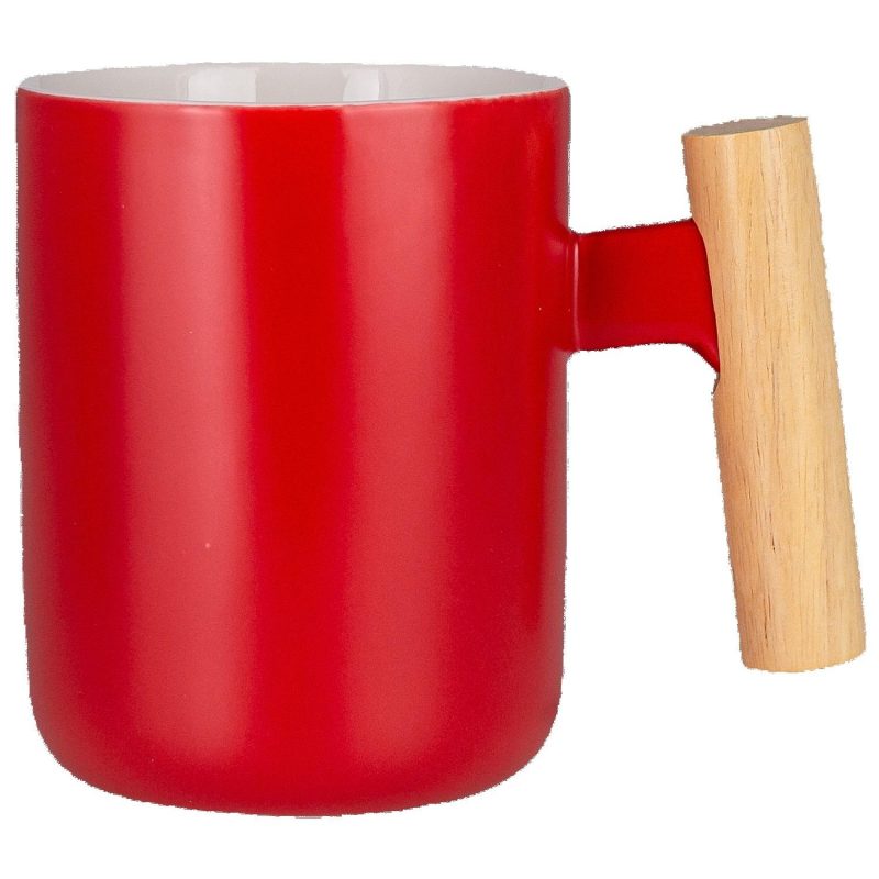 Tokyo 12 Oz Ceramic Mug with Wooden Handle-6