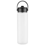 27oz. Stainless Steel Thermal Water Bottle with Flip Straw & Silicone Base-2