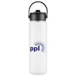 27oz. Stainless Steel Thermal Water Bottle with Flip Straw & Silicone Base-3