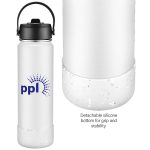 27oz. Stainless Steel Thermal Water Bottle with Flip Straw & Silicone Base-4