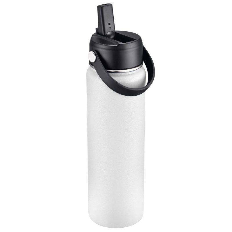 27oz. Stainless Steel Thermal Water Bottle with Flip Straw & Silicone Base-5