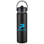 27oz. Stainless Steel Thermal Water Bottle with Flip Straw & Silicone Base-7
