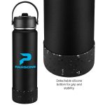 27oz. Stainless Steel Thermal Water Bottle with Flip Straw & Silicone Base-8