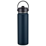 27oz. Stainless Steel Thermal Water Bottle with Flip Straw & Silicone Base-10
