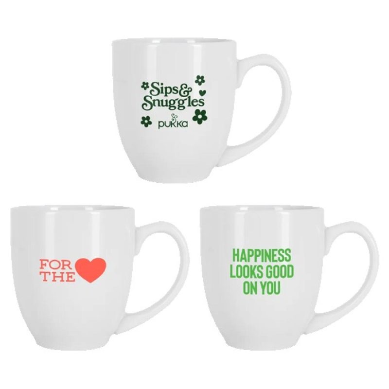 Belmont 16 oz White Bistro Glossy Mug-1