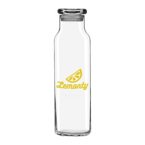 Libbey 24 oz Glass Water Bottle with Press-On Lid-1