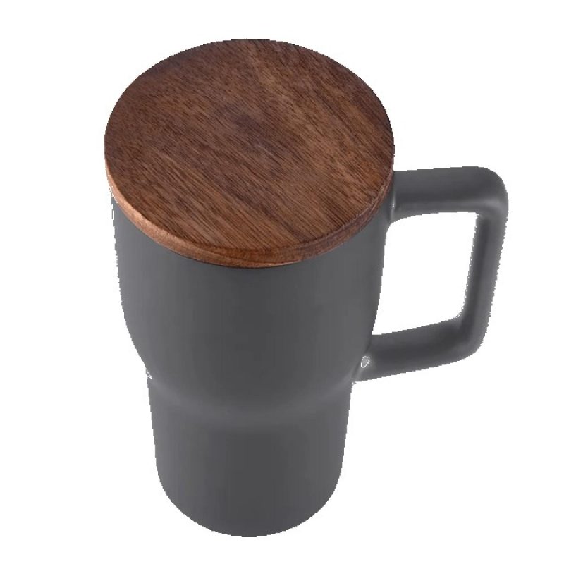 Winchester 18 oz Ceramic Mug w Wood Lid-8