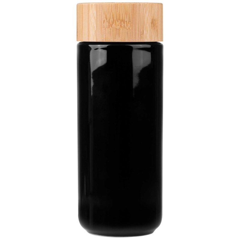 10oz. Double-Wall Ceramic Bottle with Bamboo Screw-Top Lid-2